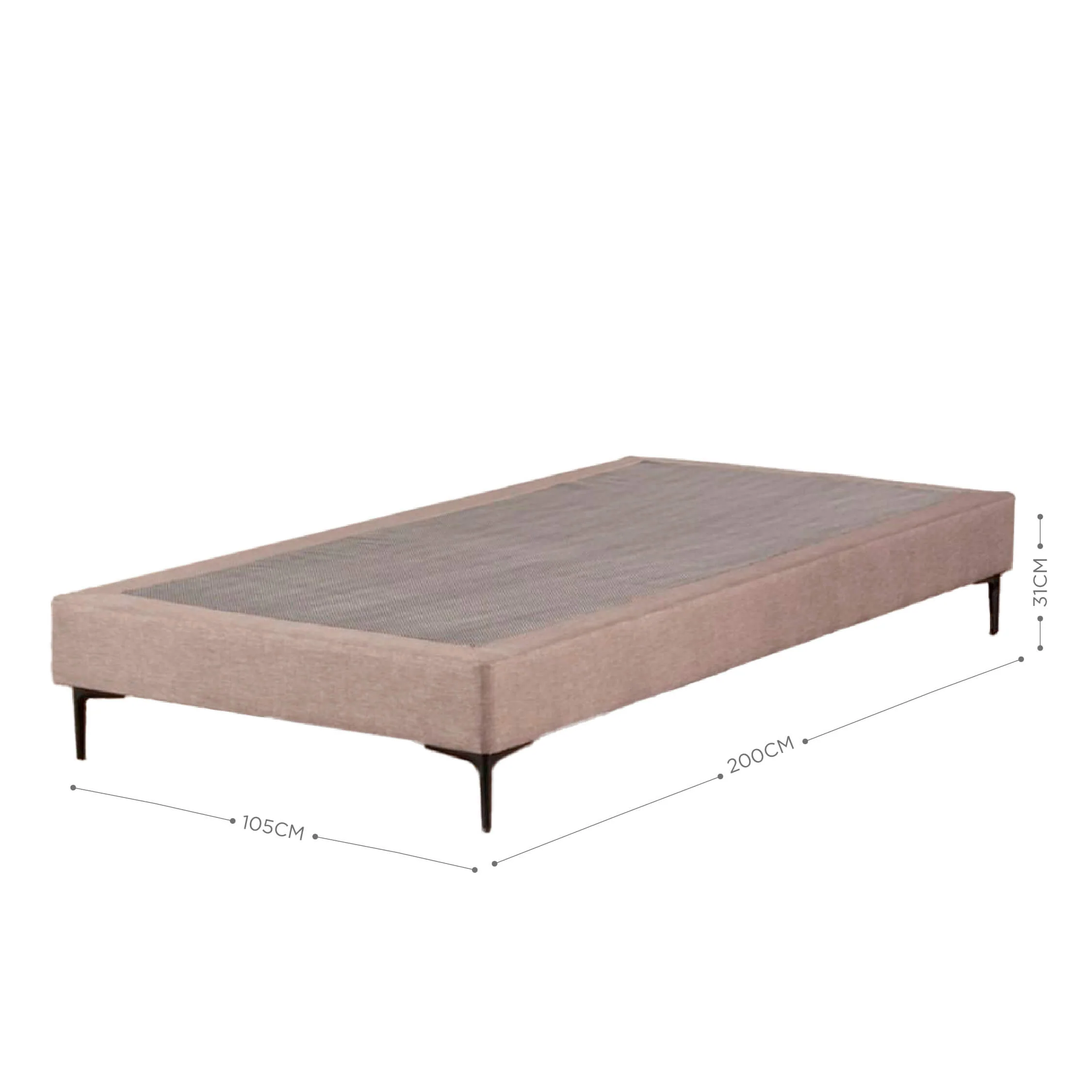 Base Europea 1.5 Plazas 105x200cm Taupe - Image 4