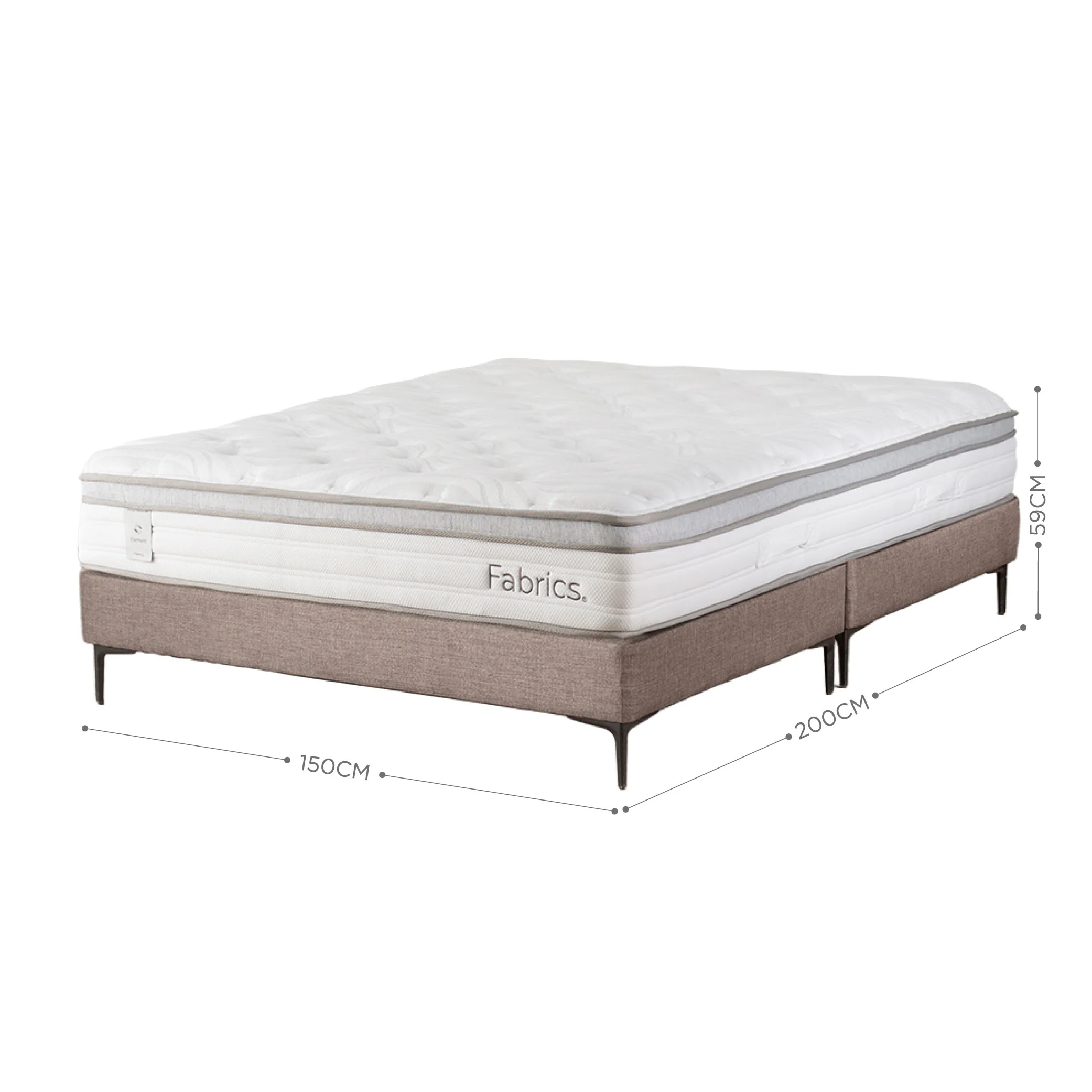 Cama Element 2 Plazas 150x200cm Taupe - Image 6