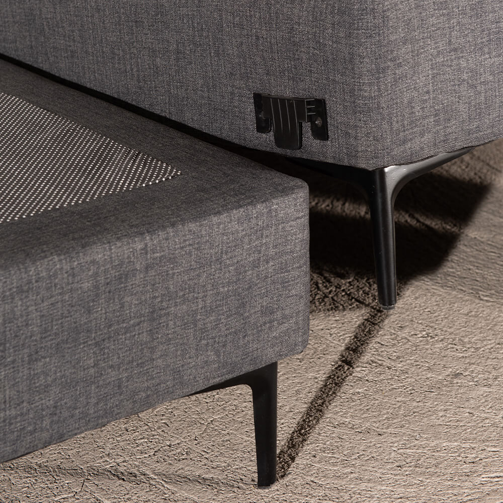 Base Europea 2 Plazas 150x200cm Gris - Image 3