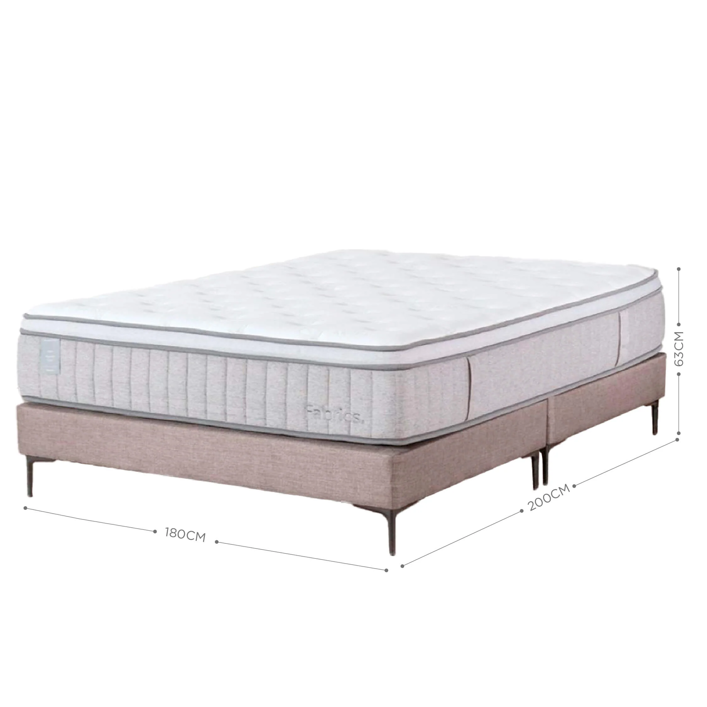 Cama Hybrid Cool King 180x200cm Taupe - Image 6