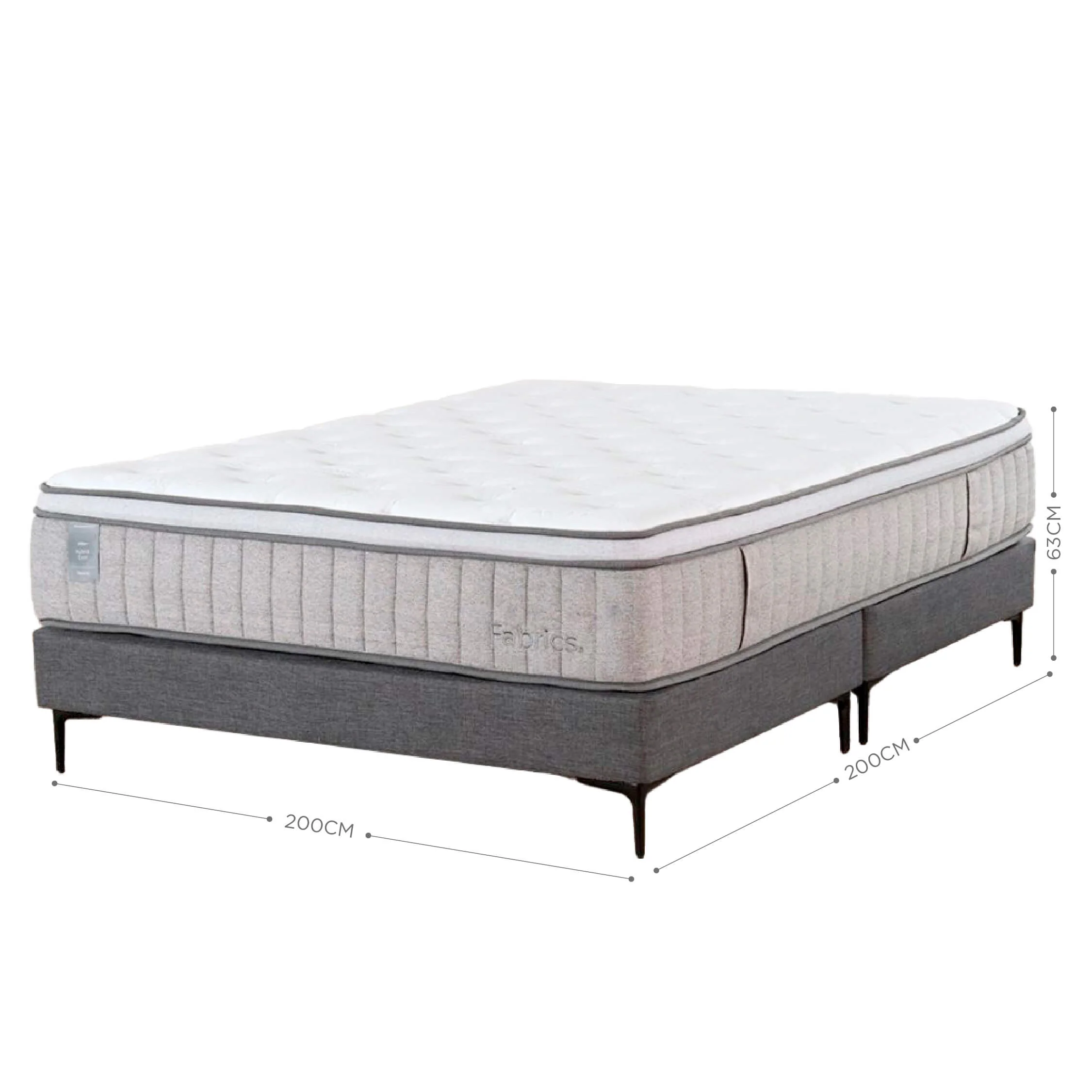 Cama Hybrid Cool Super King 200x200cm Gris - Image 6