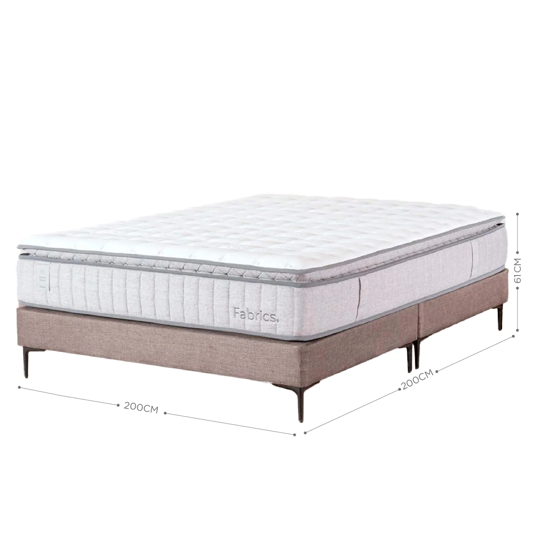 Cama Hybrid Warm Super King 200x200cm Taupe - Image 6