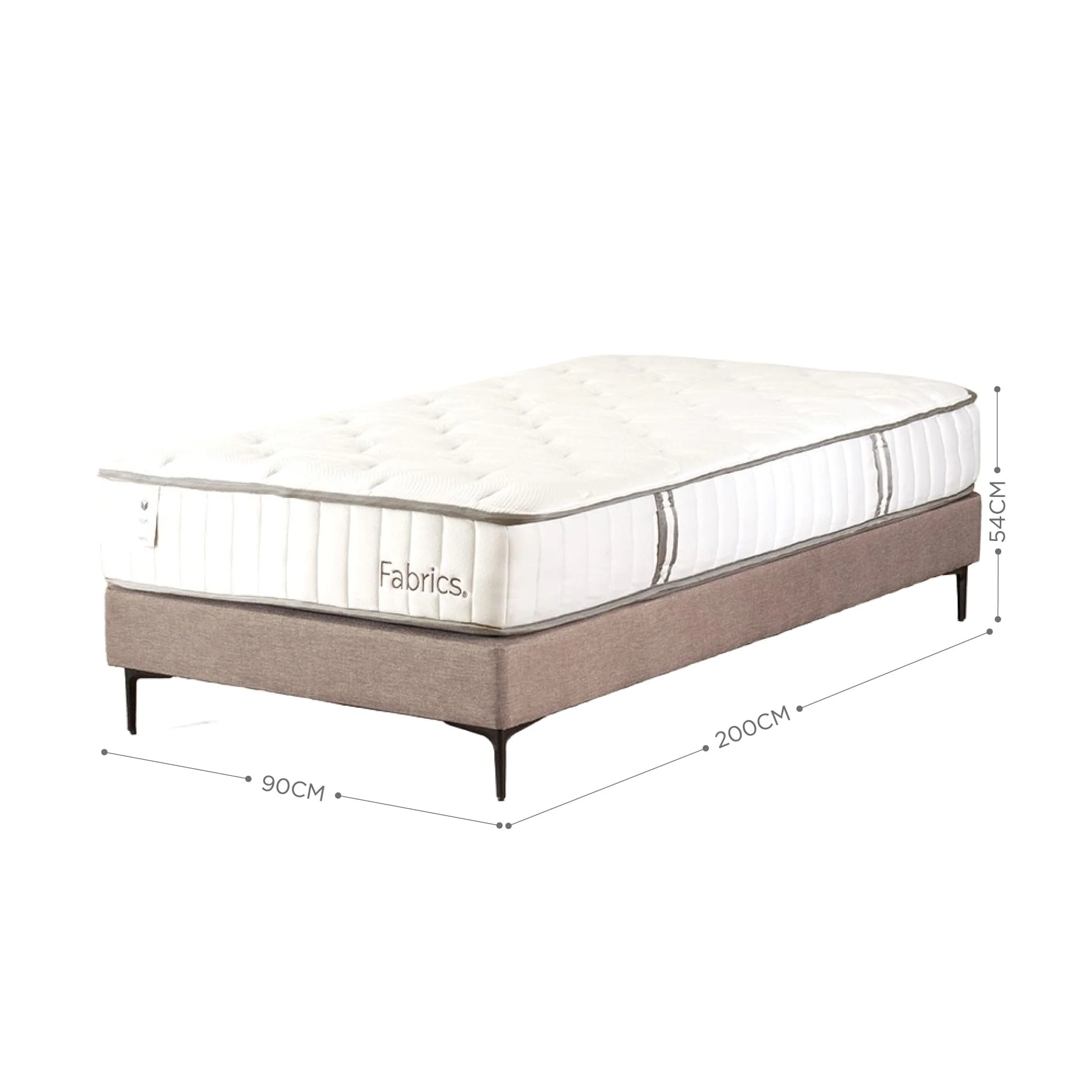 Cama Icon 1 Plaza 90x200cm Taupe - Image 6