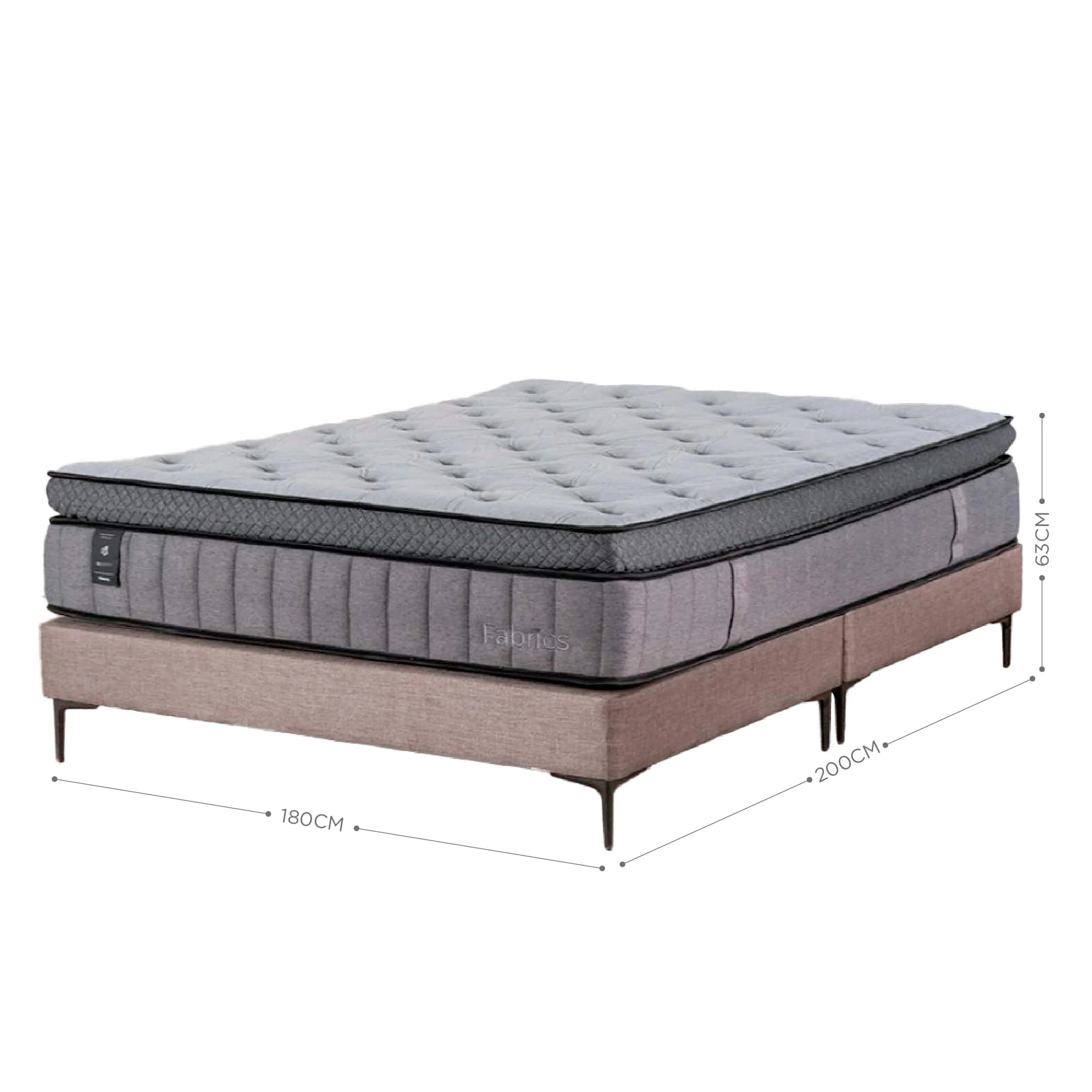 Cama Identity King 180x200cm Taupe - Image 6