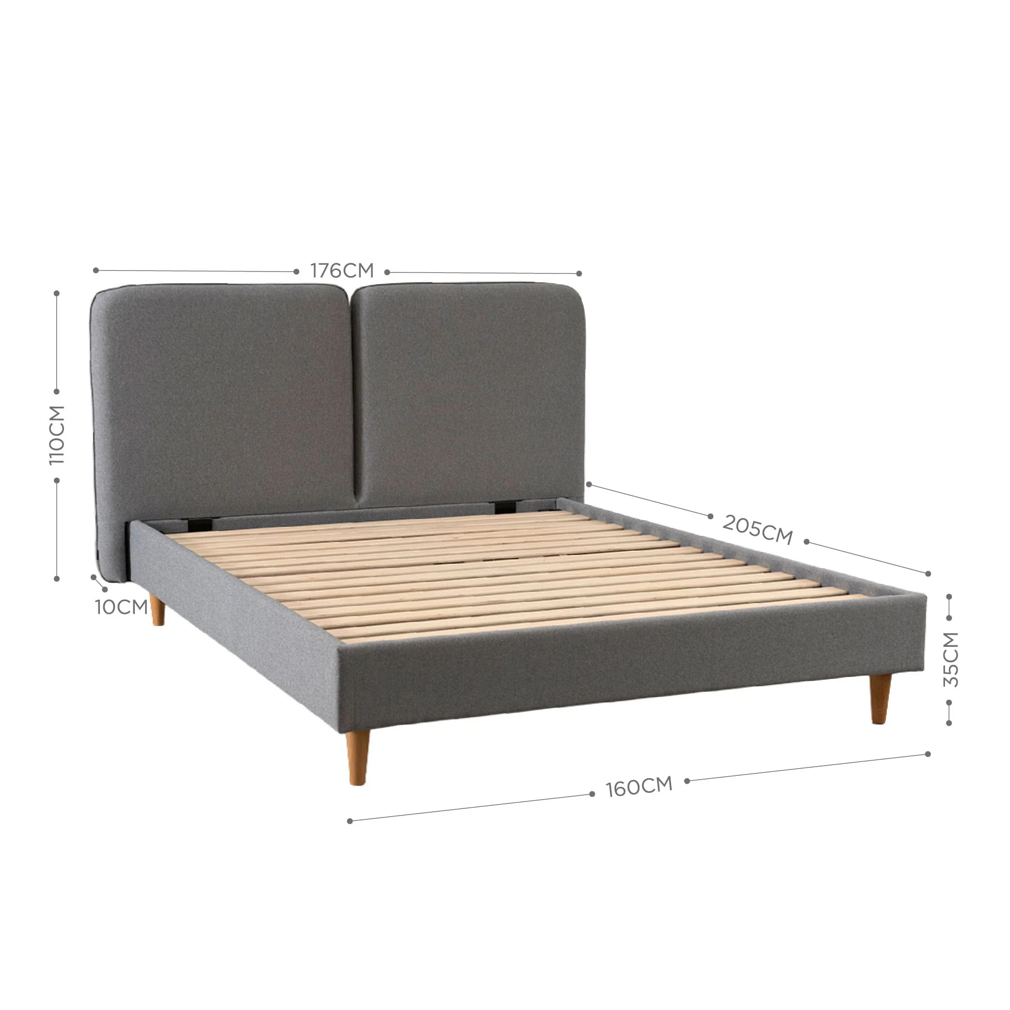 Cama Zen 2 Plazas Gris - Image 8