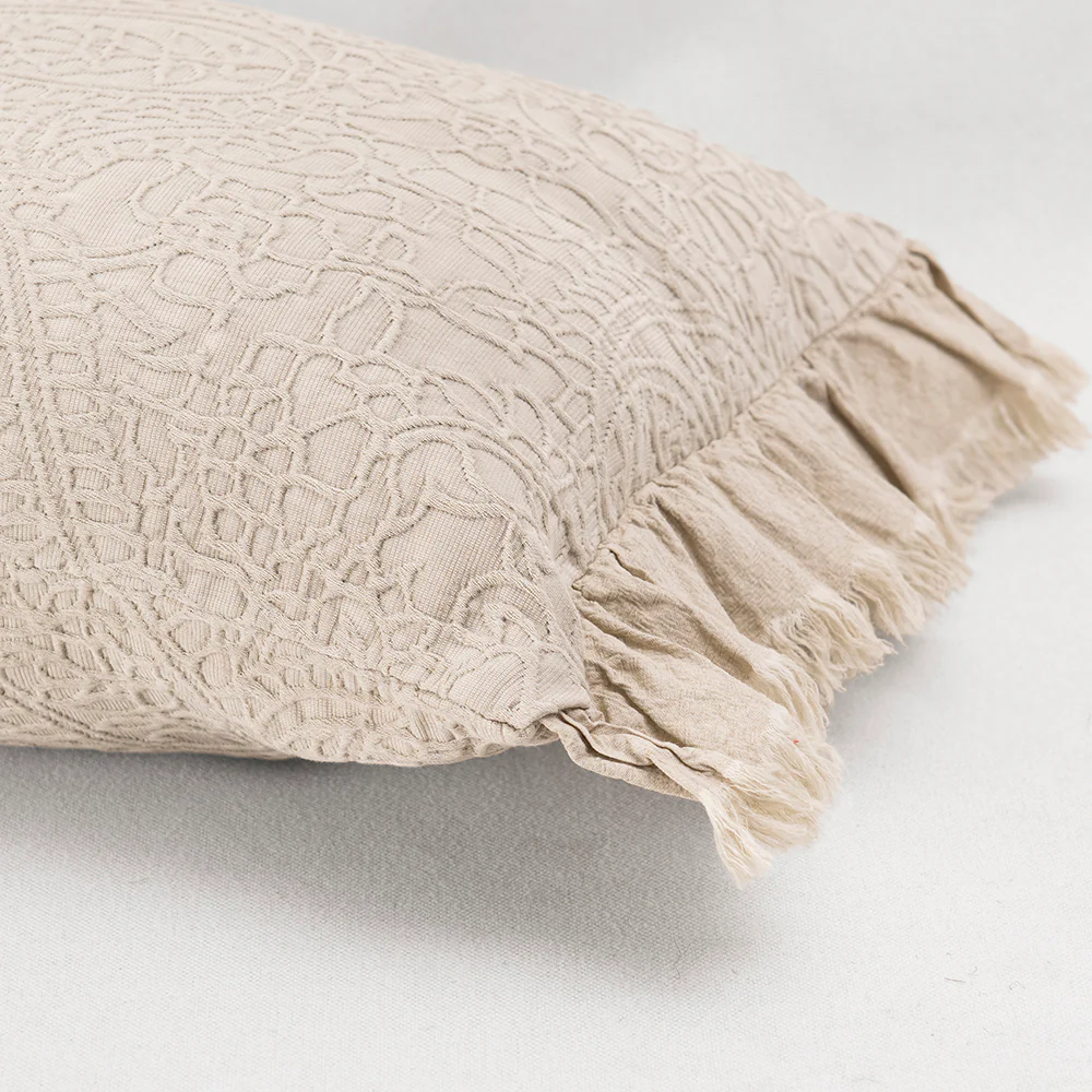 Cojín Jacquard 30x60cm Beige - Image 2