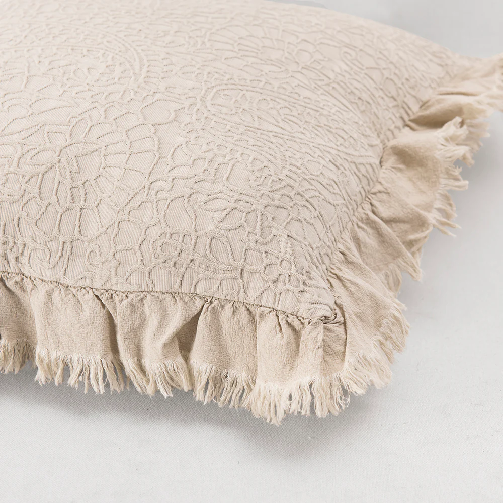 Cojín Jacquard 45x45cm Beige - Image 2