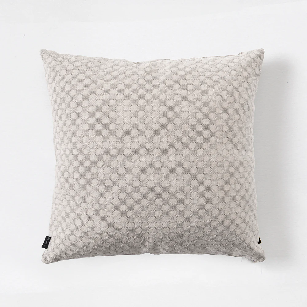 Cojín Jacquard Círculo 50x50cm Beige