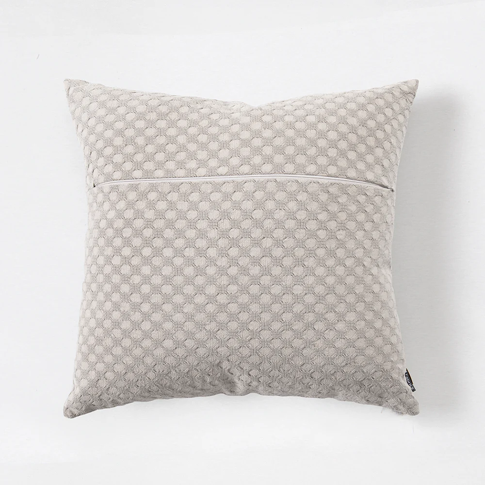Cojín Jacquard Círculo 50x50cm Beige - Image 3