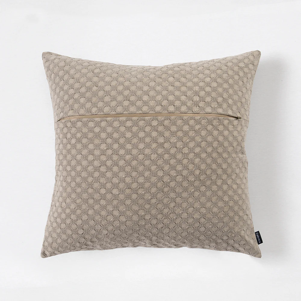 Cojín Jacquard Círculo 50x50cm Visón - Image 3