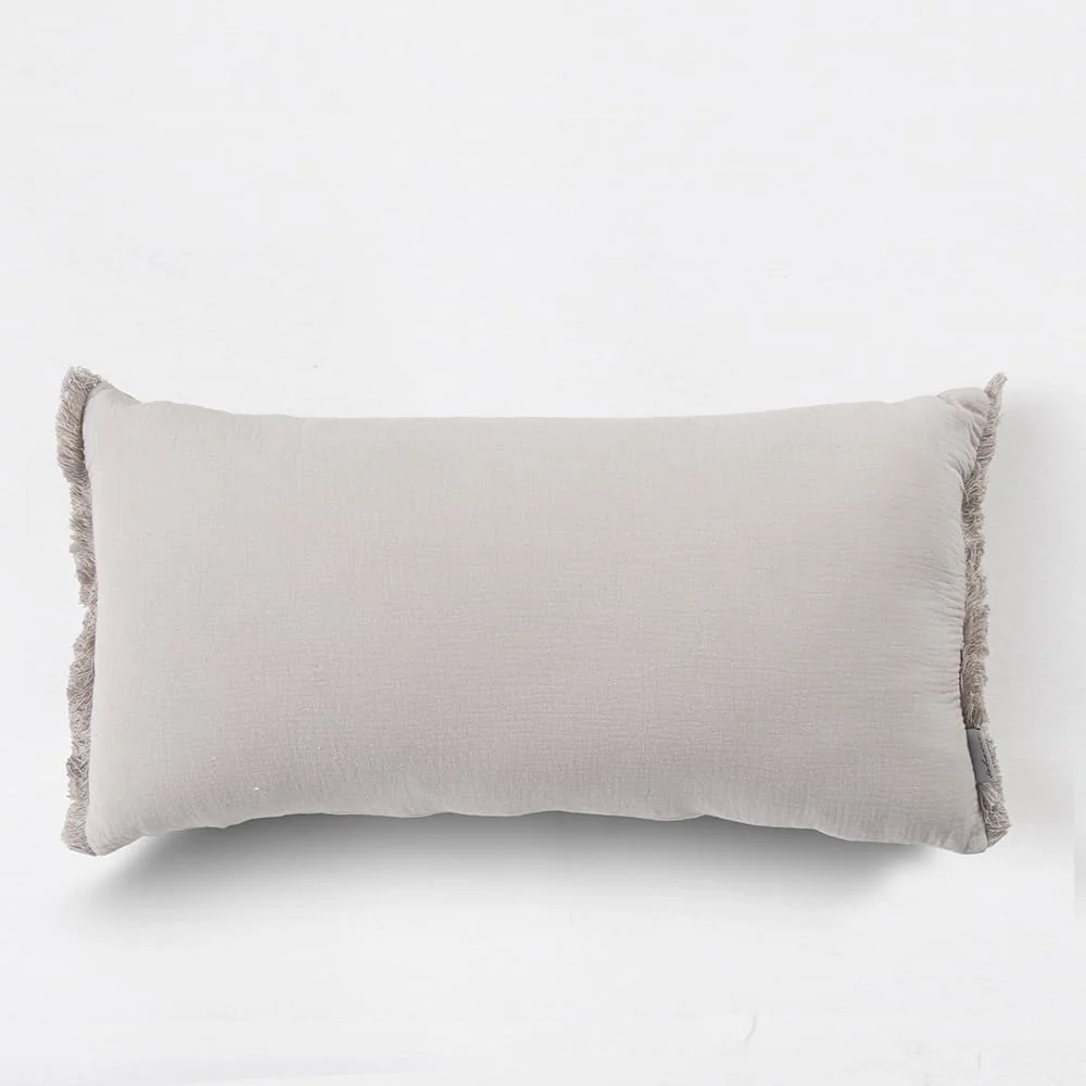 Cojín Muslin Flecos 30x60cm Arena