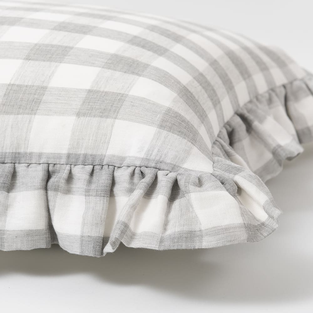 Cojín Vuelos Vichy 45x45cm Gris - Image 2