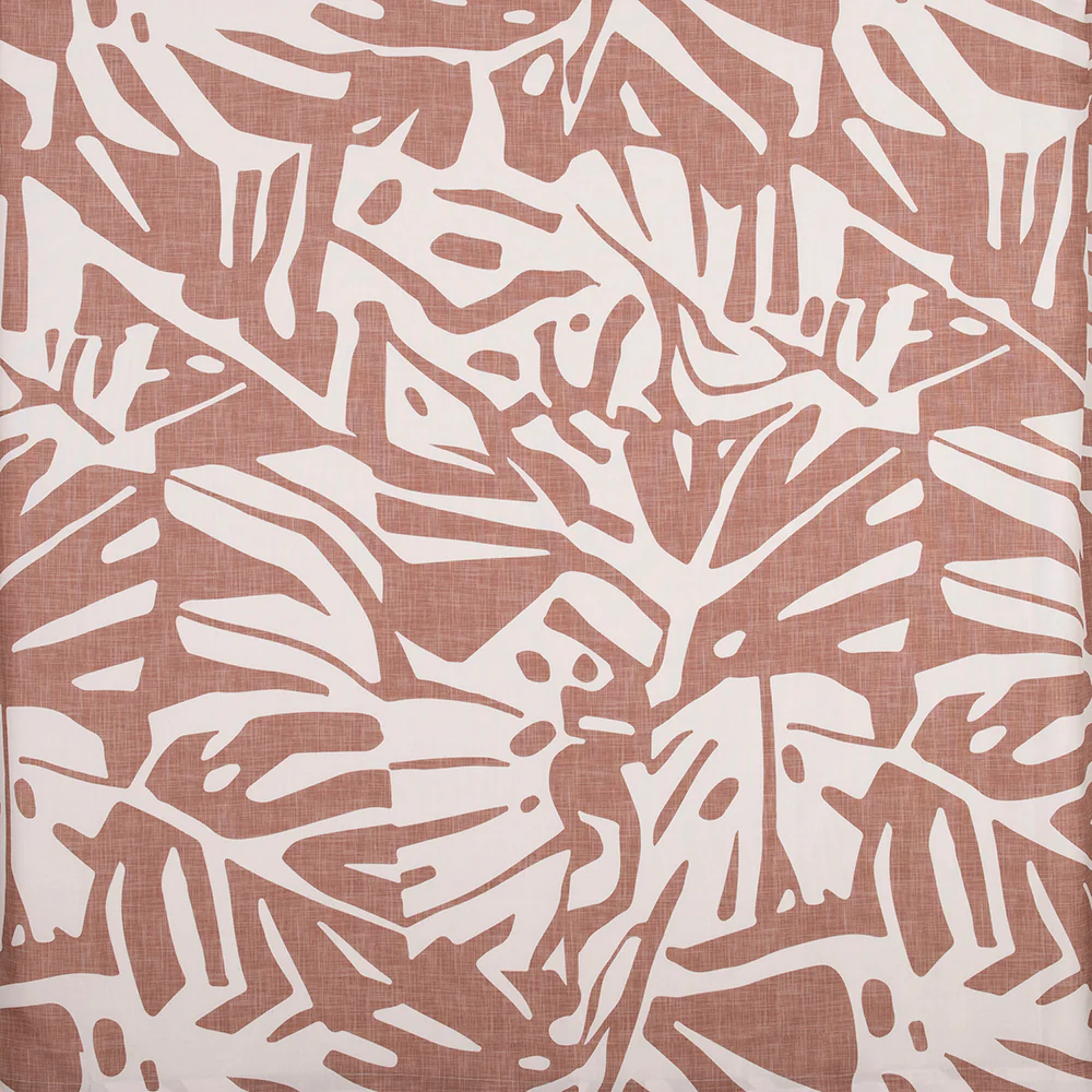 Cortina Baño Estampada Filodendro Terracota - Image 4