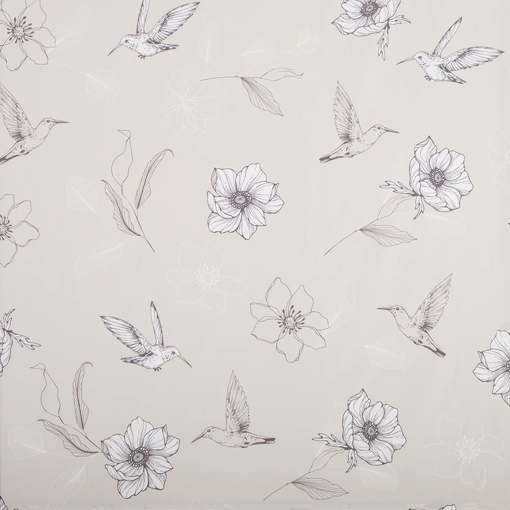 Cortina Baño Estampada Spring Beige - Image 2