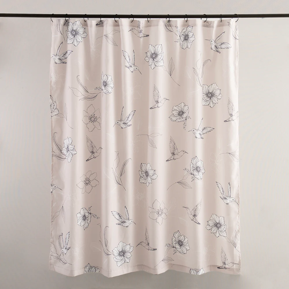 Cortina Baño Estampada Spring Beige - Image 4
