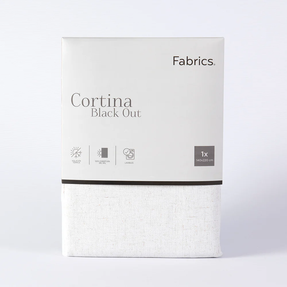 Cortina BlackOut 140x220cm Textura Crudo - Image 3