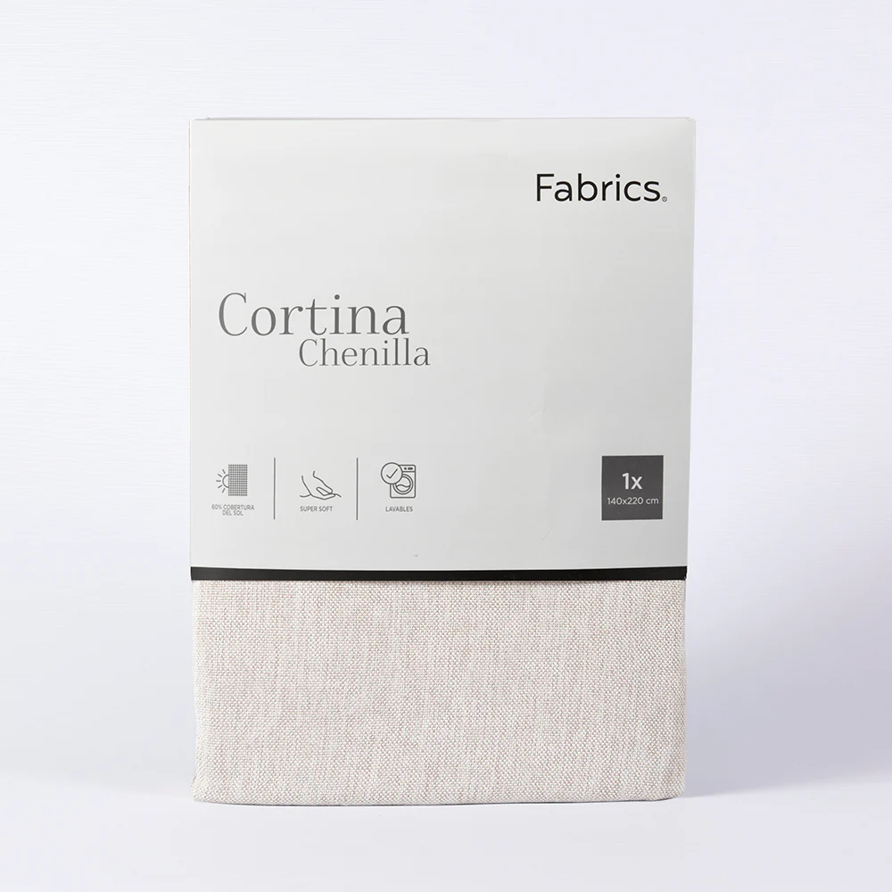 Cortina Chenille 140x220cm Cruda - Image 4