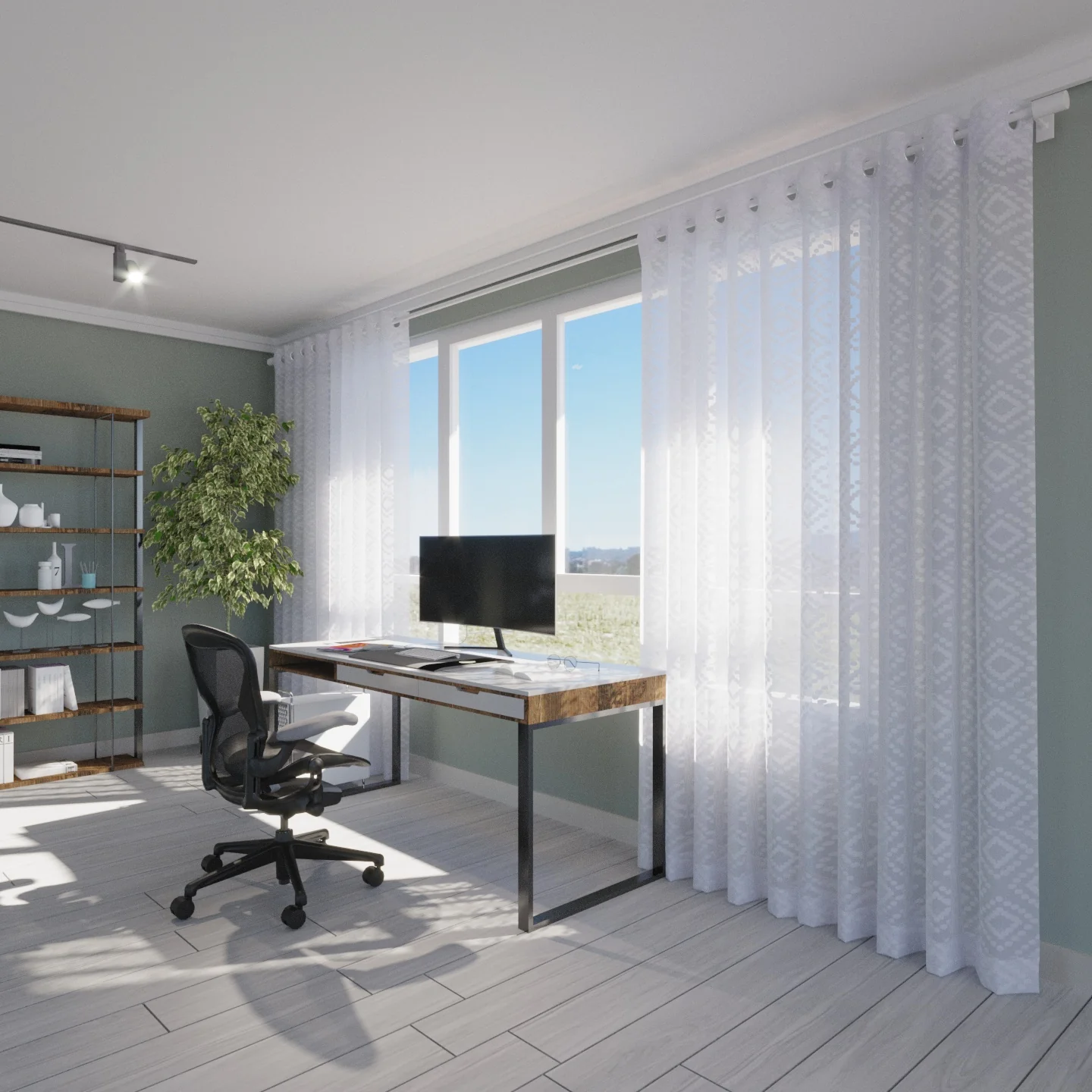 Cortina Velo Devore 140x220cm Blanco - Image 4