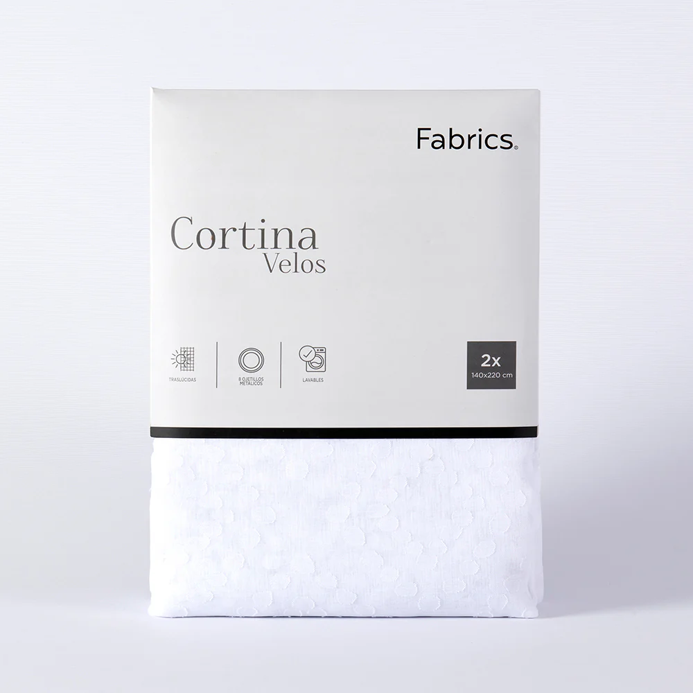 Cortina Velo Devore 140x220cm Blanco - Image 5