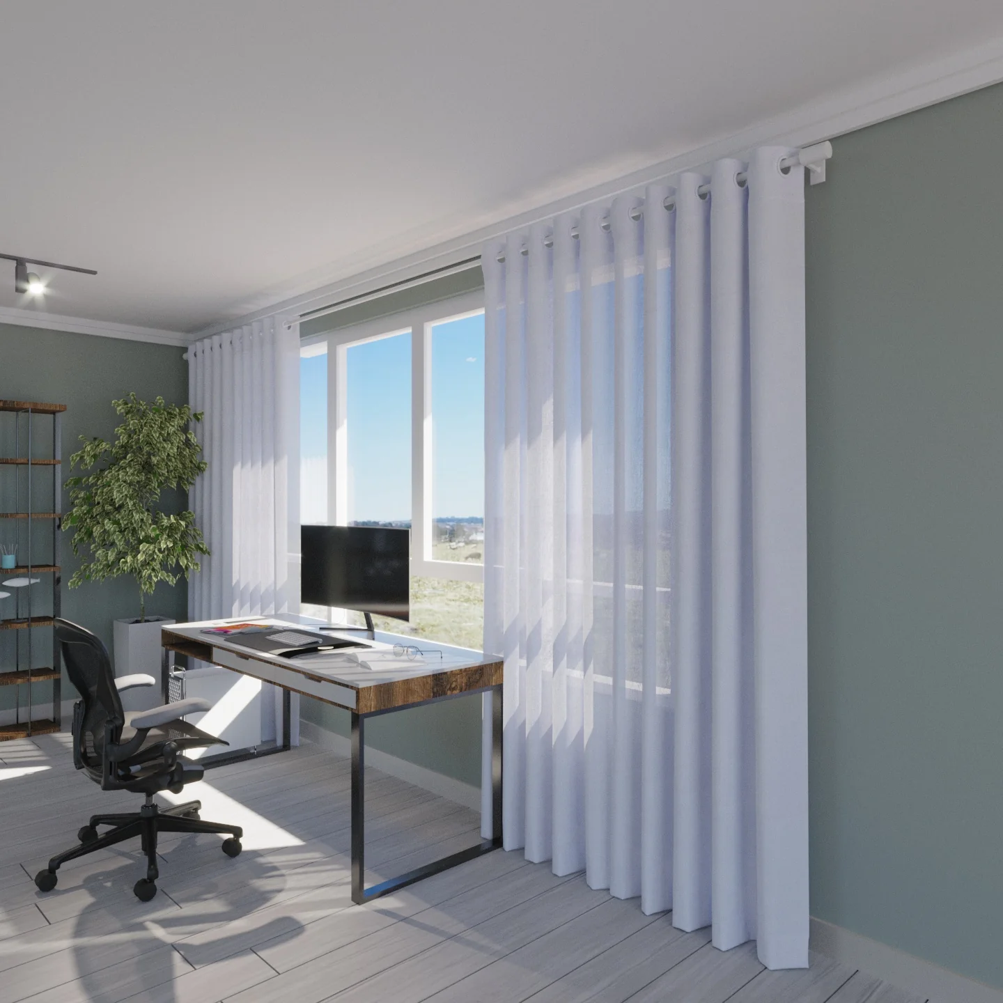 Cortina Velo Lisa 140x220cm Blanca - Image 2