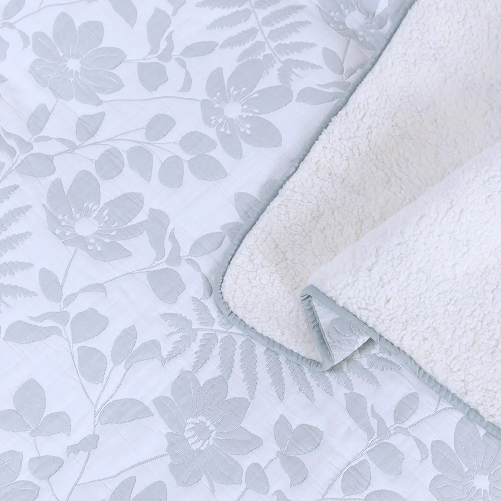 Cubrecama Jacquard Sherpa Bruma Super King Agua - Image 4