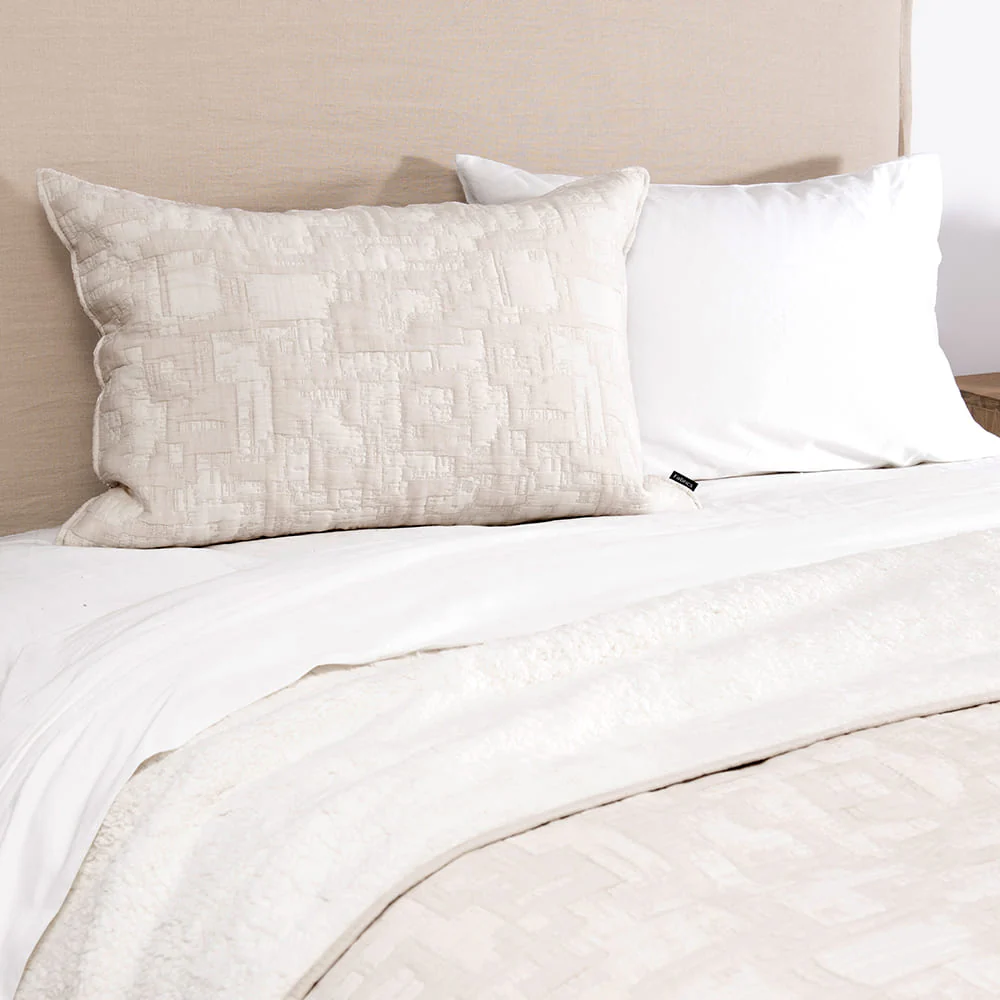 Cubrecama Jacquard Sherpa Edi 1.5 Plazas Marfil - Image 3