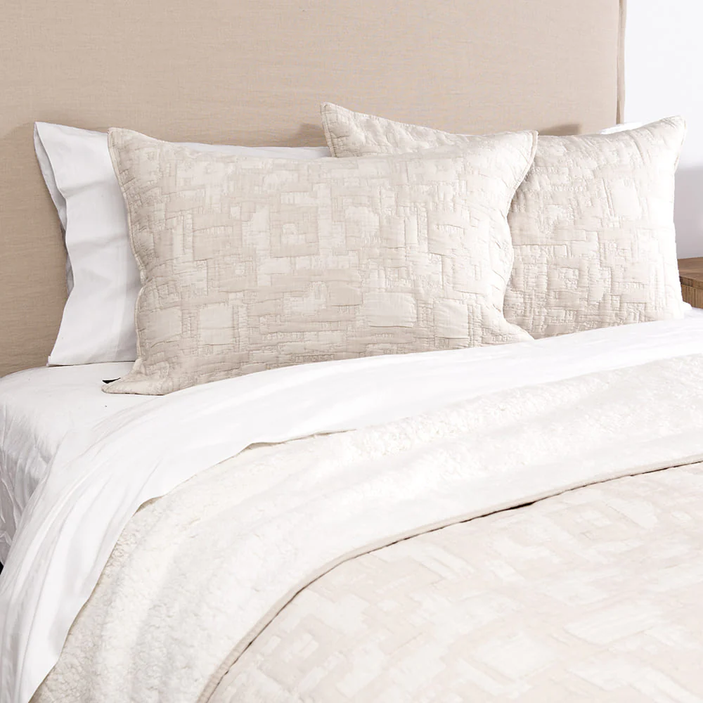 Cubrecama Jacquard Sherpa Edi King Marfil - Image 2