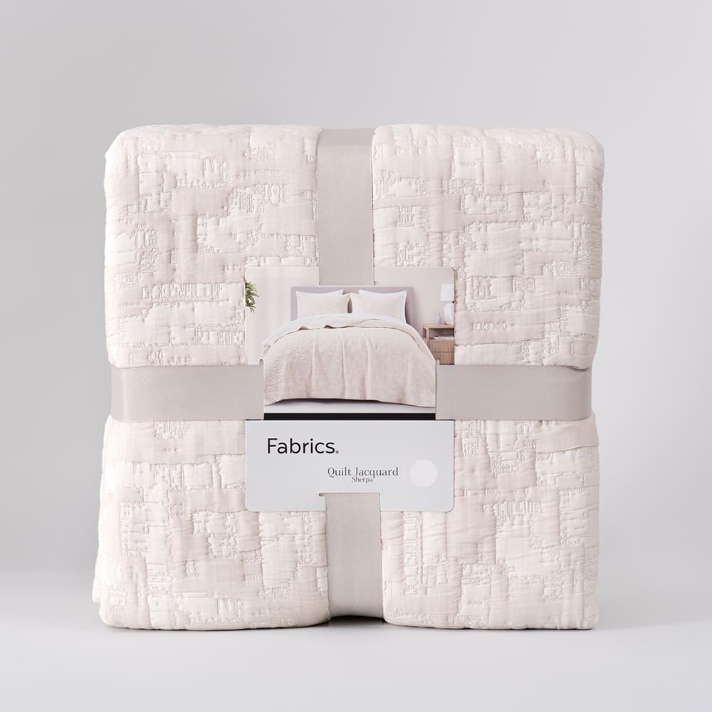 Cubrecama Jacquard Sherpa Edi King Marfil - Image 4