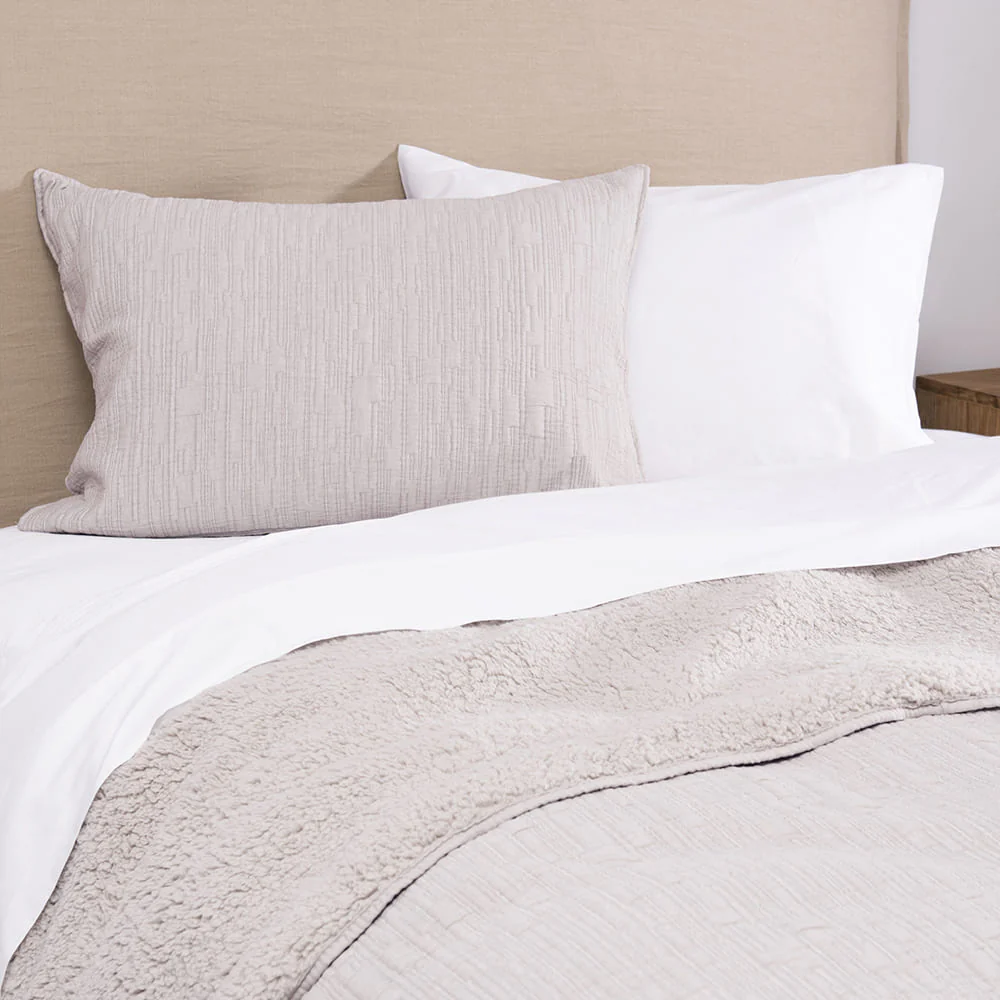 Cubrecama Jacquard Sherpa Tex 1.5 Plazas Beige - Image 2