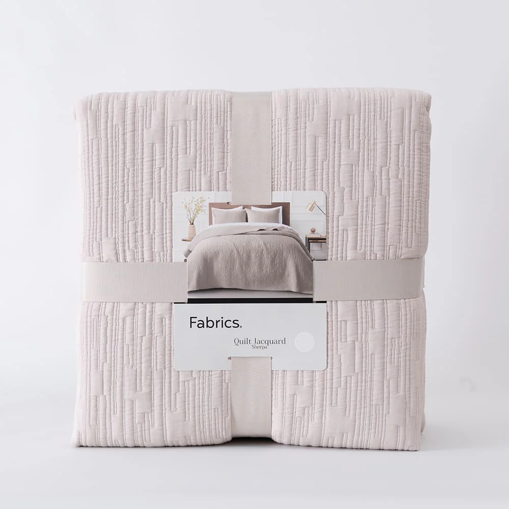 Cubrecama Jacquard Sherpa Tex 1.5 Plazas Beige - Image 4
