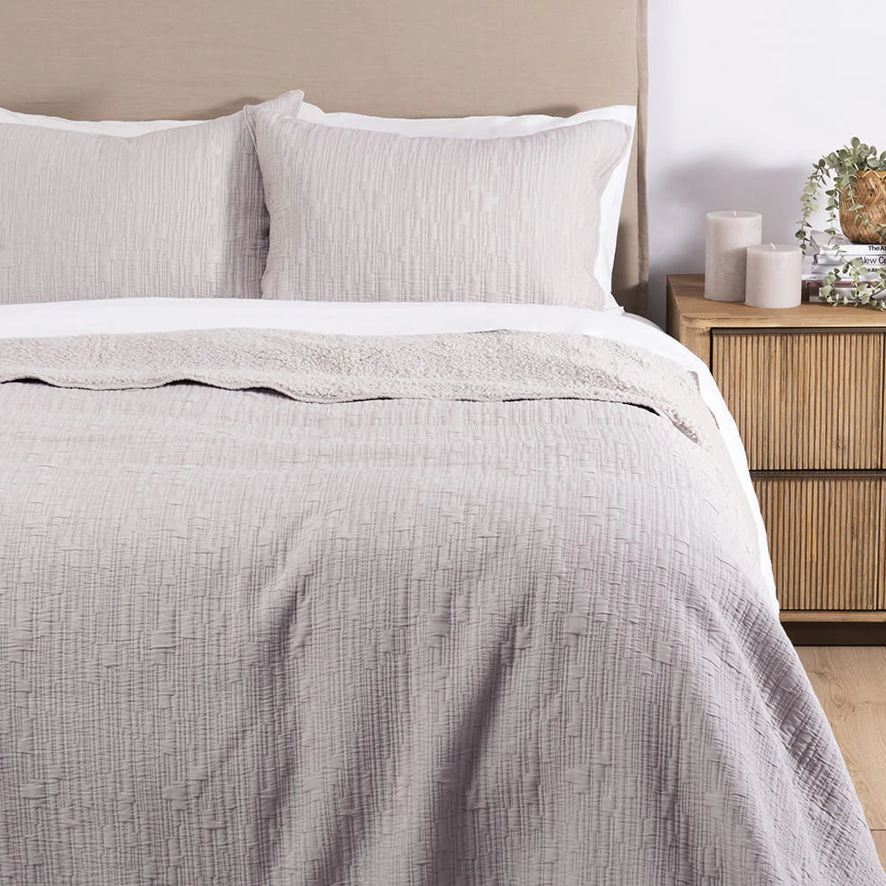 Cubrecama Jacquard Sherpa Tex 2 Plazas Beige