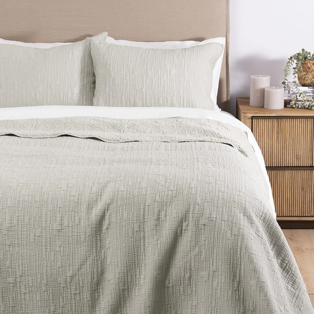 Cubrecama Jacquard Sherpa Tex 2 Plazas Verde