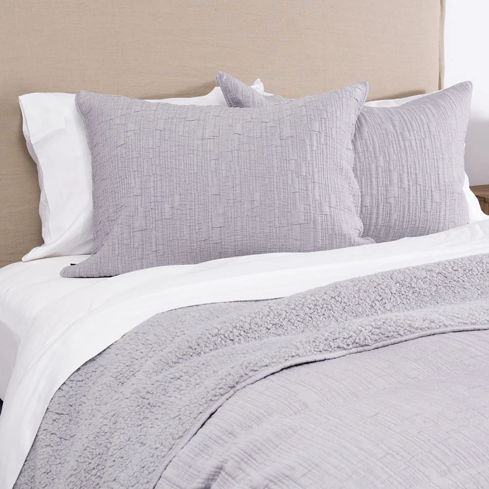 Cubrecama Jacquard Sherpa Tex Super King Gris - Image 2