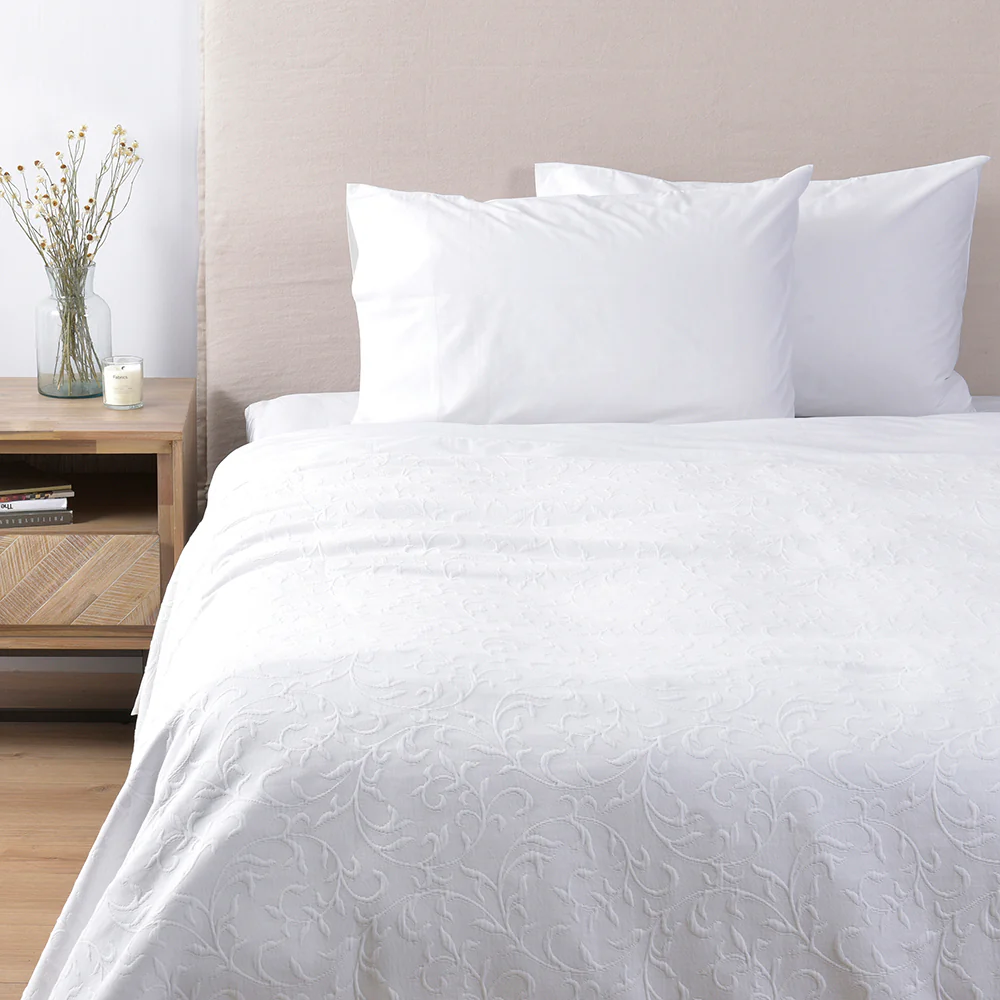 Cubrecama Matelasse Edith 2 Plazas Blanco