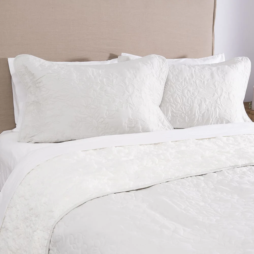 Cubrecama Quilt Bordado Sherpa Julia King Perla - Image 2