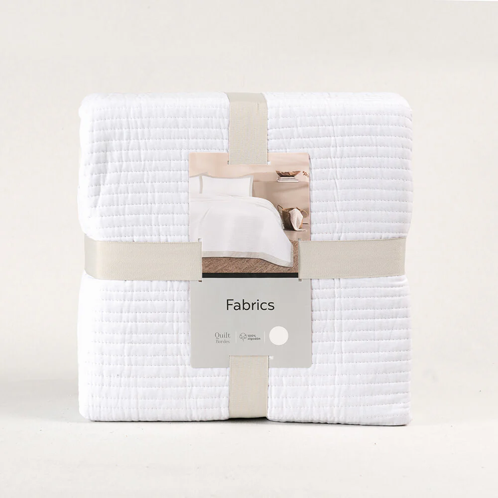 Cubrecama Quilt Borde 2 Plazas Beige - Image 4