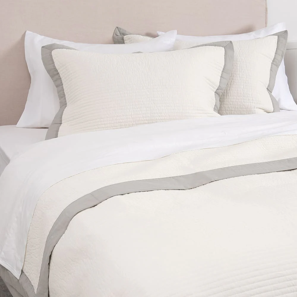 Cubrecama Quilt Borde King Gris - Image 2