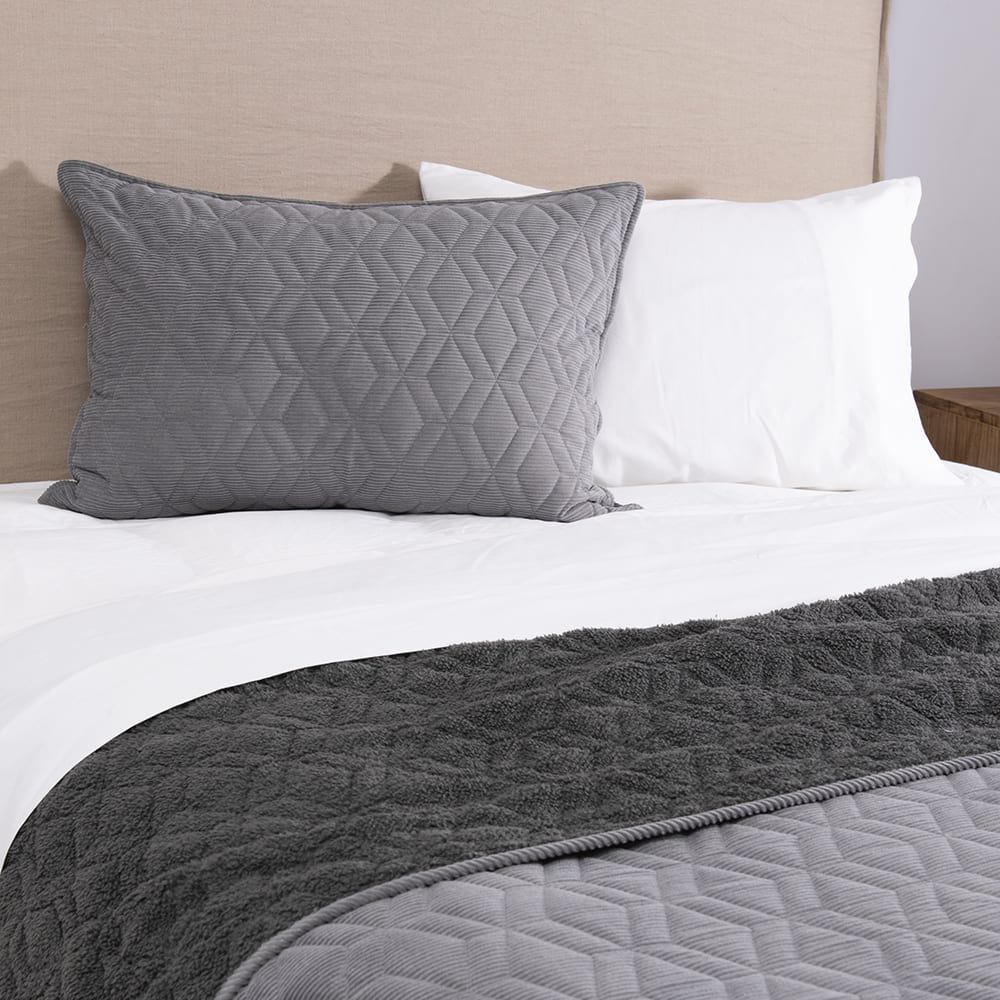 Cubrecama Quilt Corduroy Sherpa 1.5 Plazas Marengo - Image 2