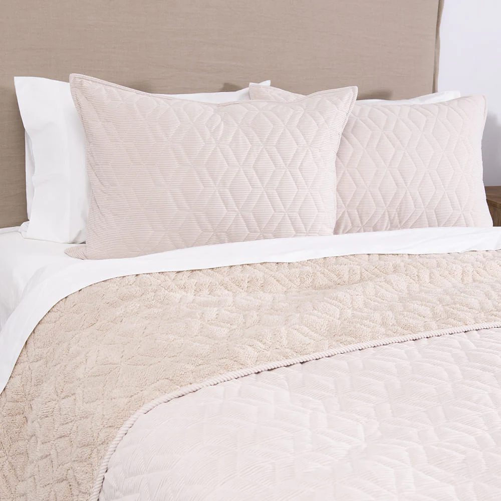 Cubrecama Quilt Corduroy Sherpa 2 Plazas Beige - Image 2