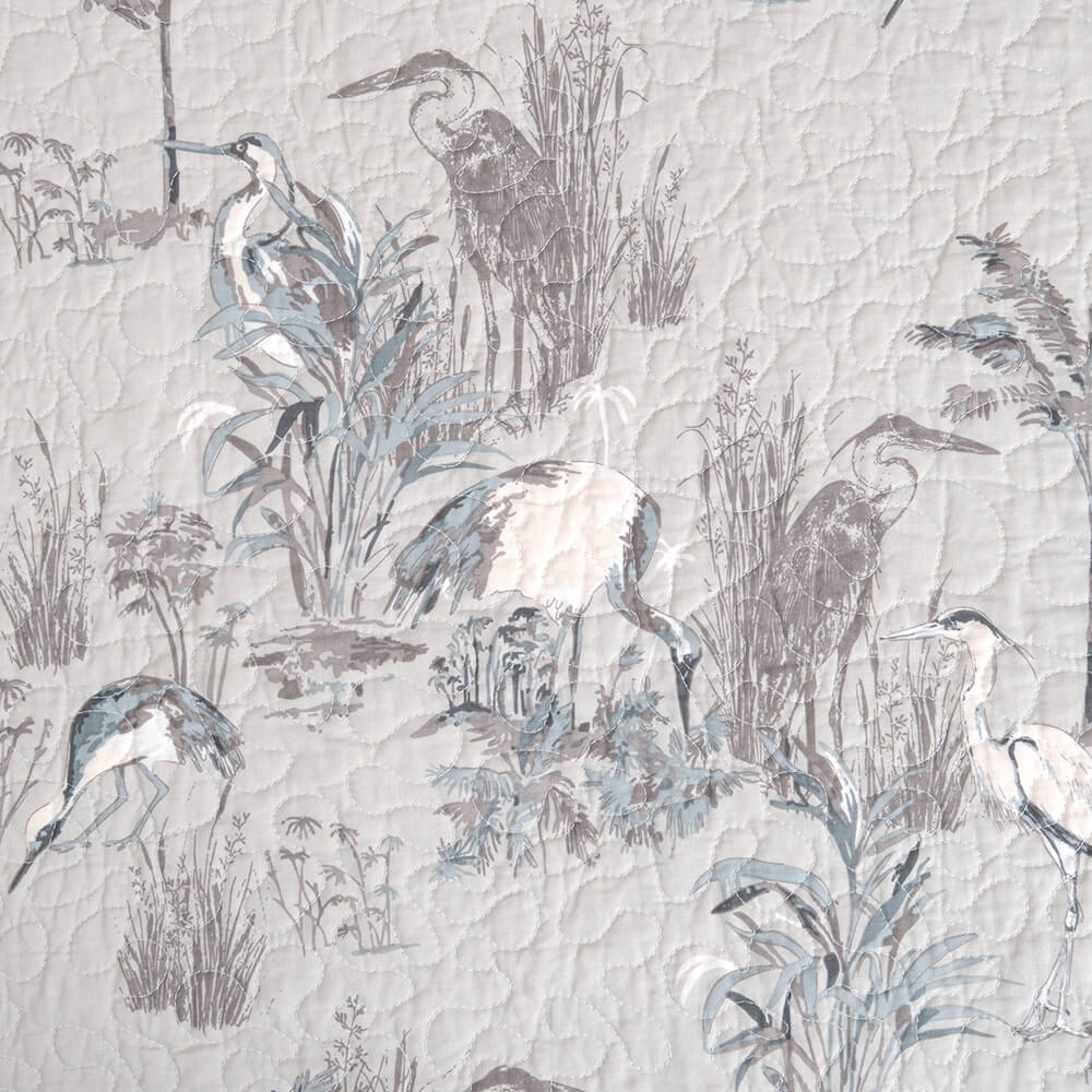 Cubrecama Quilt Estampado 1.5 Plazas Garza Taupe - Image 4