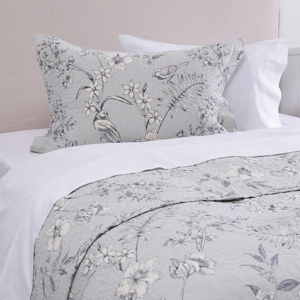 Cubrecama Quilt Estampado 1.5 Plazas Toile Gris - Image 2