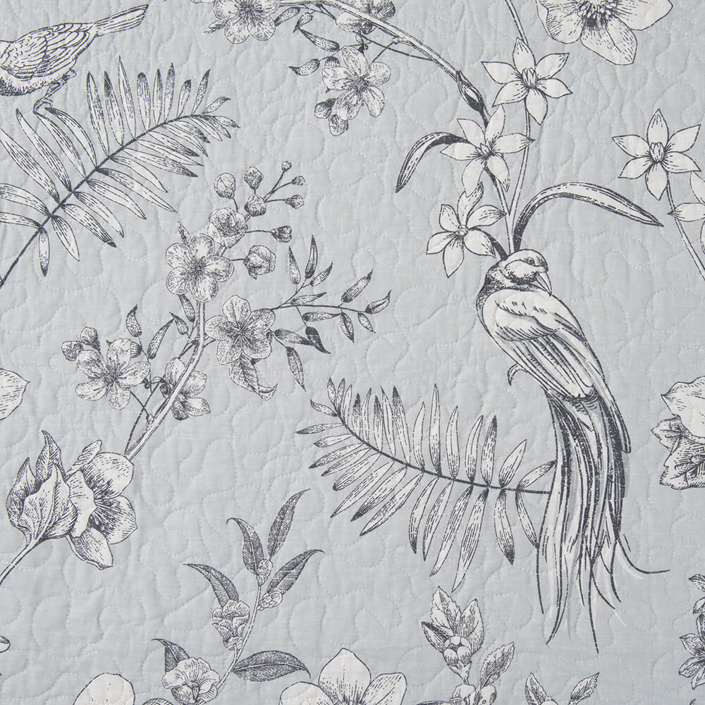 Cubrecama Quilt Estampado 1.5 Plazas Toile Gris - Image 4