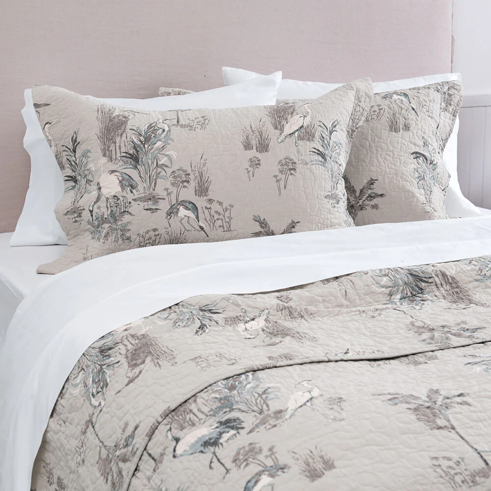 Cubrecama Quilt Estampado 2 Plazas Garza Taupe - Image 2