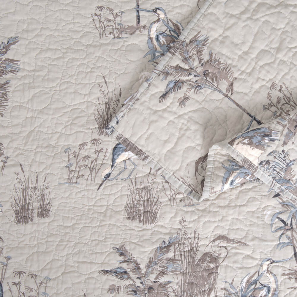 Cubrecama Quilt Estampado 2 Plazas Garza Taupe - Image 3