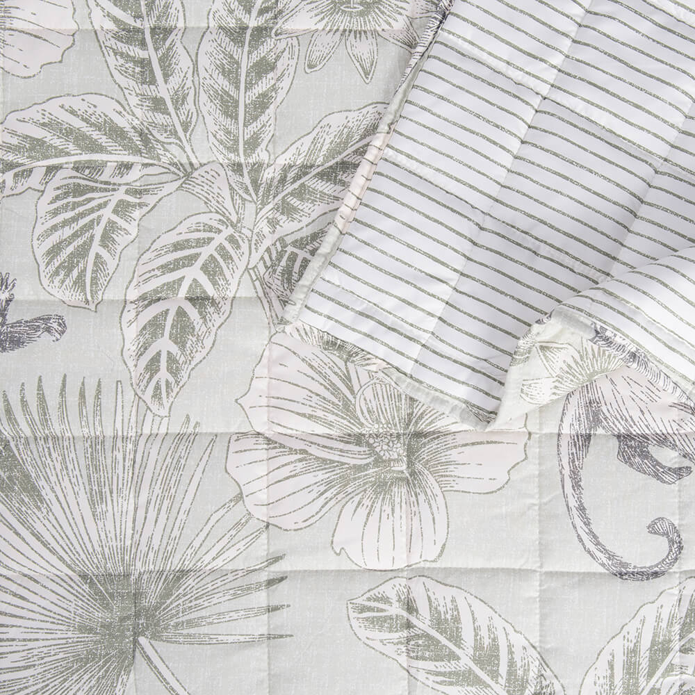 Cubrecama Quilt Estampado Aroha 2 Plazas Verde - Image 3