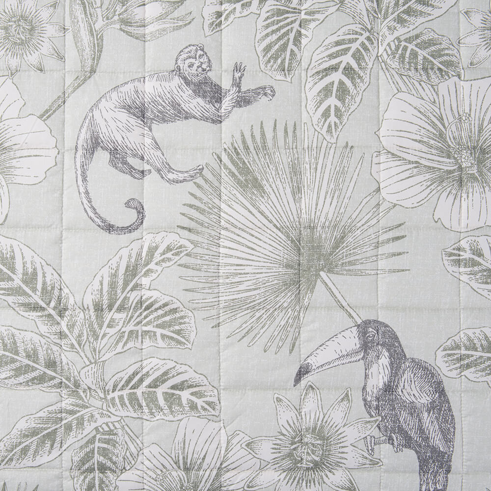 Cubrecama Quilt Estampado Aroha 2 Plazas Verde - Image 4