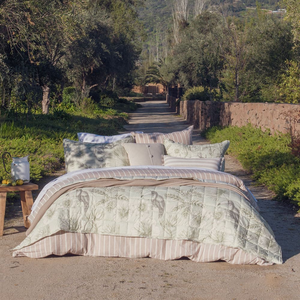 Cubrecama Quilt Estampado Aroha King Verde - Image 2