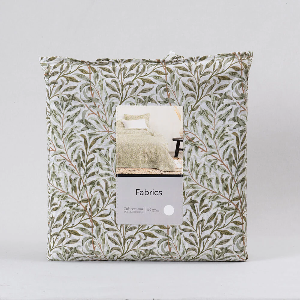 Cubrecama Quilt Estampado King Sara Verde - Image 6