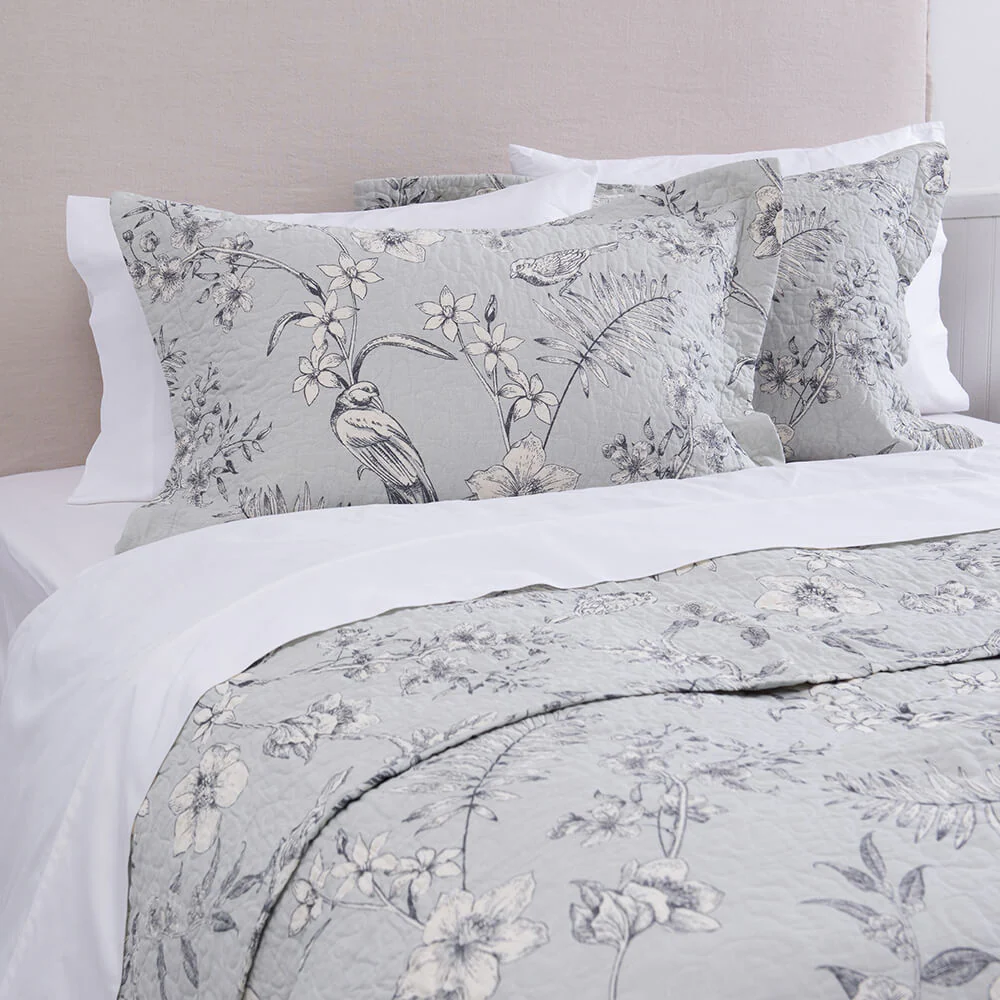 Cubrecama Quilt Estampado King Toile Gris - Image 2