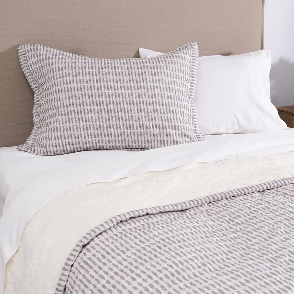 Cubrecama Quilt Estampado Sherpa Drecera 1.5 Plazas Gris - Image 2